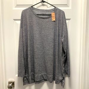 LOFT striped 3/4-sleeve tee — size 20/22 — NWT
